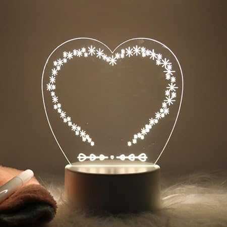 ACRYLIC MESSAGE BOARD HEART(ST-102) (44788)